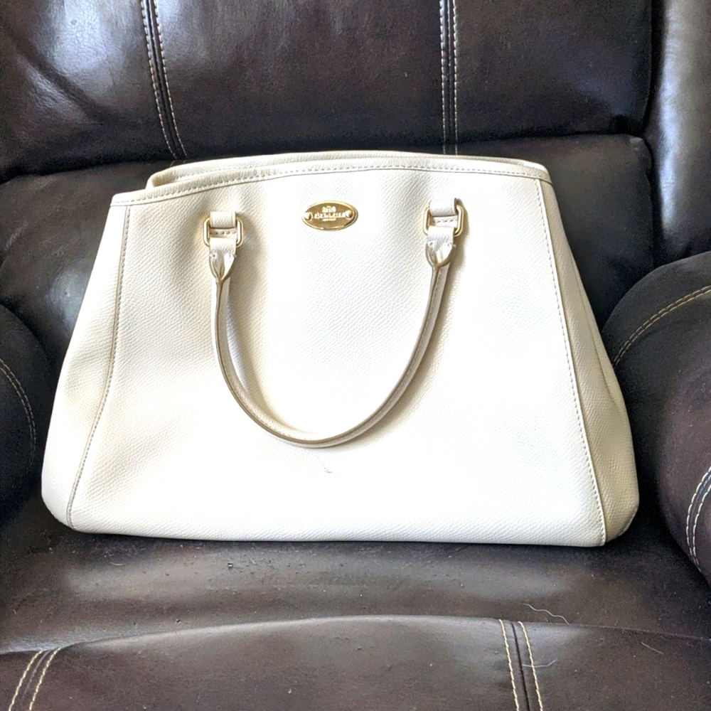 Coach off white leather purse